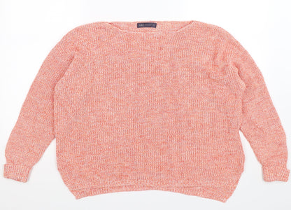 Marks and Spencer Womens Orange  Knit Pullover Jumper Size L