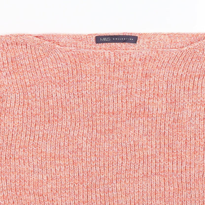 Marks and Spencer Womens Orange  Knit Pullover Jumper Size L