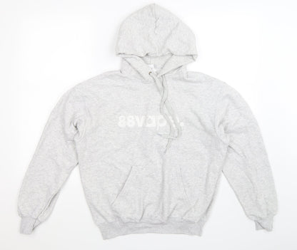 Mens UK Size M Fruit of the Loom Grey Pullover Hoodie