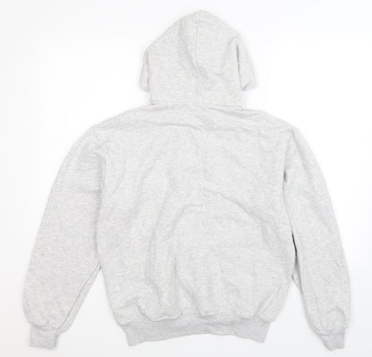 Mens UK Size M Fruit of the Loom Grey Pullover Hoodie