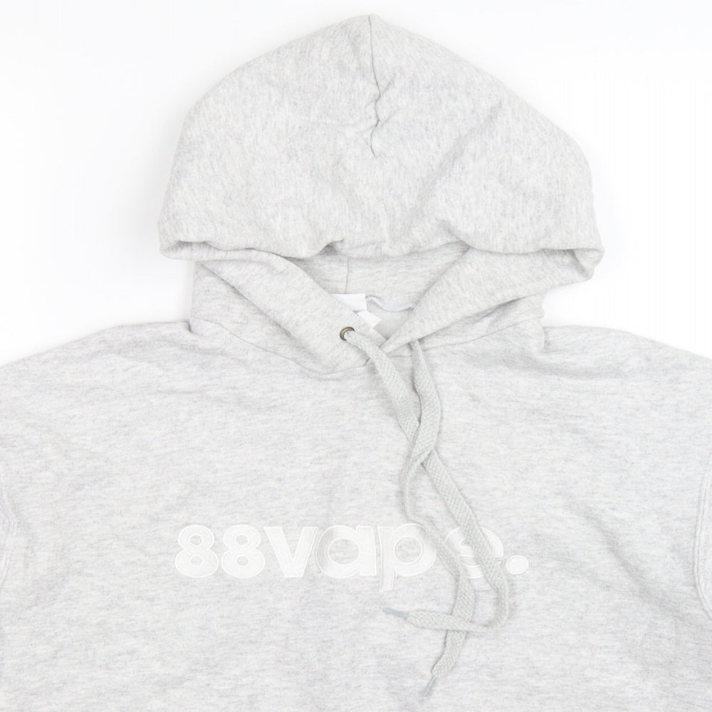 Mens UK Size M Fruit of the Loom Grey Pullover Hoodie