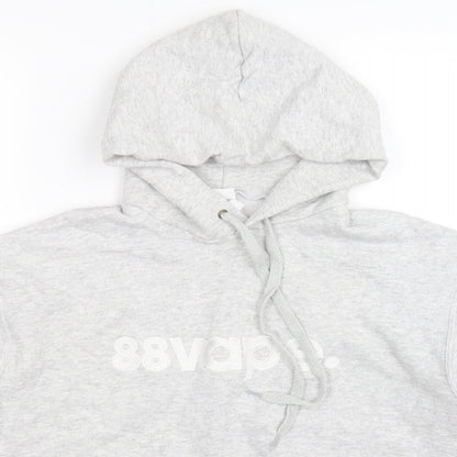 Mens UK Size M Fruit of the Loom Grey Pullover Hoodie