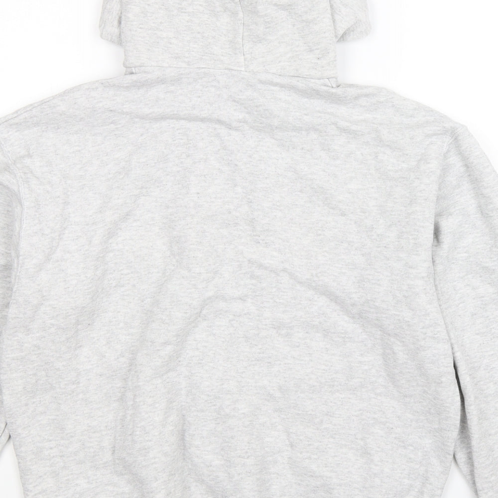 Mens UK Size M Fruit of the Loom Grey Pullover Hoodie