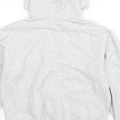 Mens UK Size M Fruit of the Loom Grey Pullover Hoodie