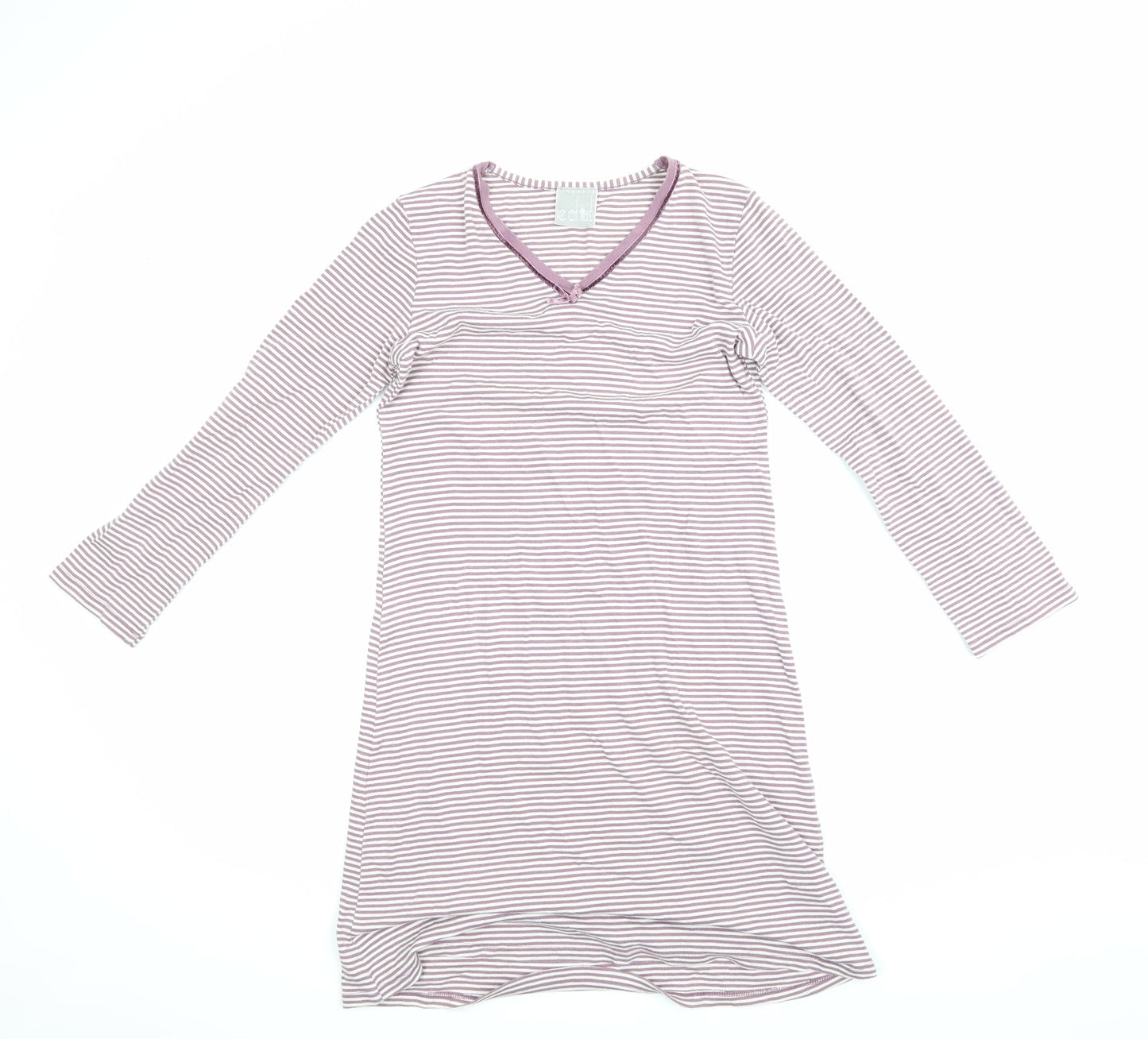 LE CHAT Womens Purple Striped  Top Pyjama Top Size 8