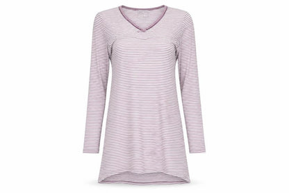 LE CHAT Womens Purple Striped  Top Pyjama Top Size 8