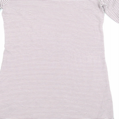 LE CHAT Womens Purple Striped  Top Pyjama Top Size 8