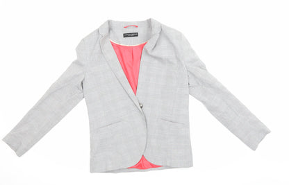 Dorothy Perkins Womens Grey Check  Jacket Blazer Size 10