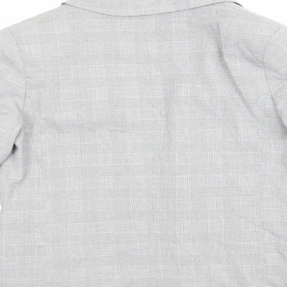 Dorothy Perkins Womens Grey Check  Jacket Blazer Size 10