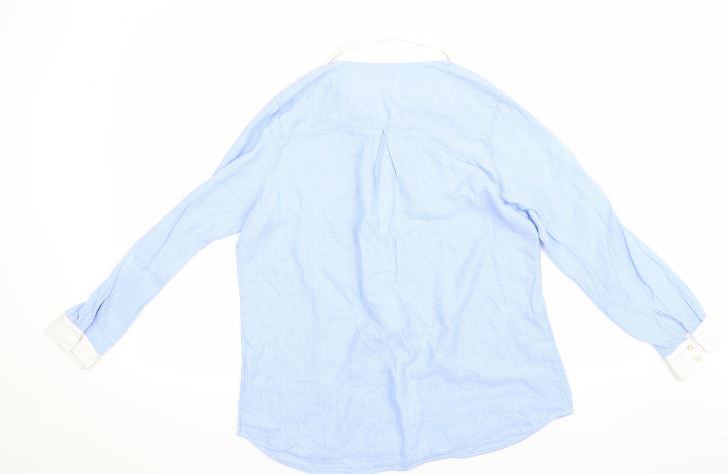 Womens UK Size 38 H&M Blue Basic Button-Up