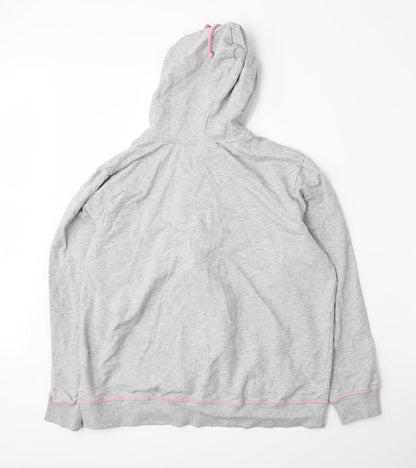 Adore Womens Grey  Jersey Full Zip Hoodie Size M