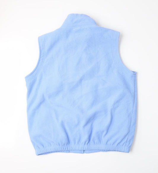 Classics Womens Blue Floral Fleece Jacket  Size 16