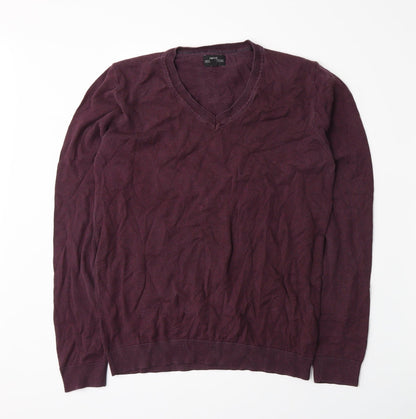 NEXT Mens Purple  Knit Pullover Jumper Size S
