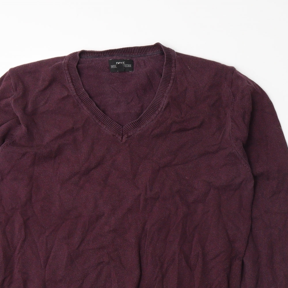 NEXT Mens Purple  Knit Pullover Jumper Size S