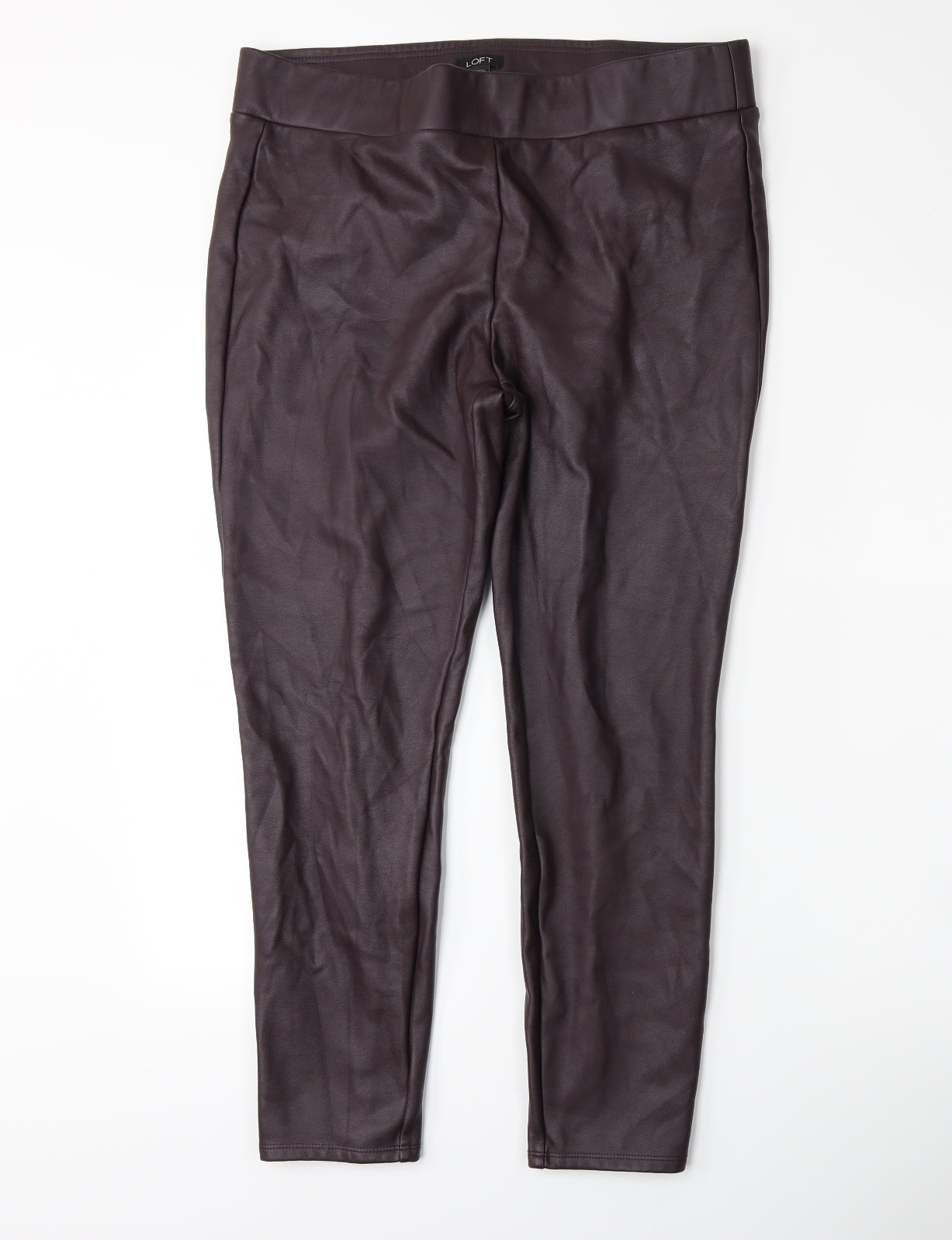 Womens UK Size L LOFT Regular Fit Capri Purple Trousers