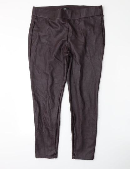 Womens UK Size L LOFT Regular Fit Capri Purple Trousers