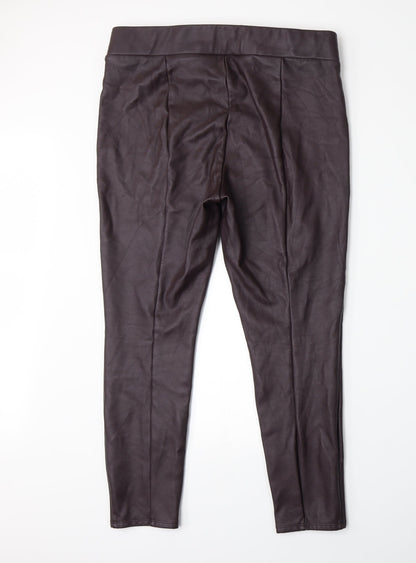 Womens UK Size L LOFT Regular Fit Capri Purple Trousers
