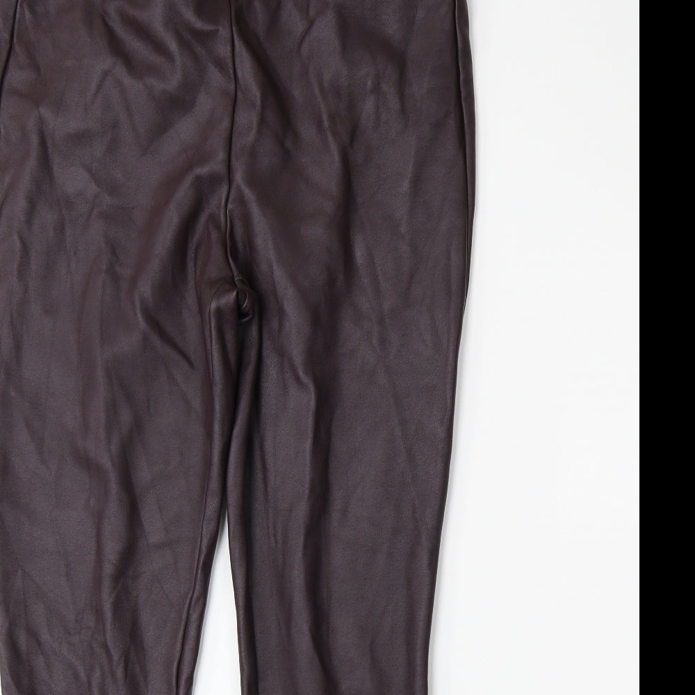 Womens UK Size L LOFT Regular Fit Capri Purple Trousers