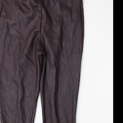 Womens UK Size L LOFT Regular Fit Capri Purple Trousers