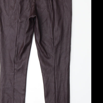 Womens UK Size L LOFT Regular Fit Capri Purple Trousers