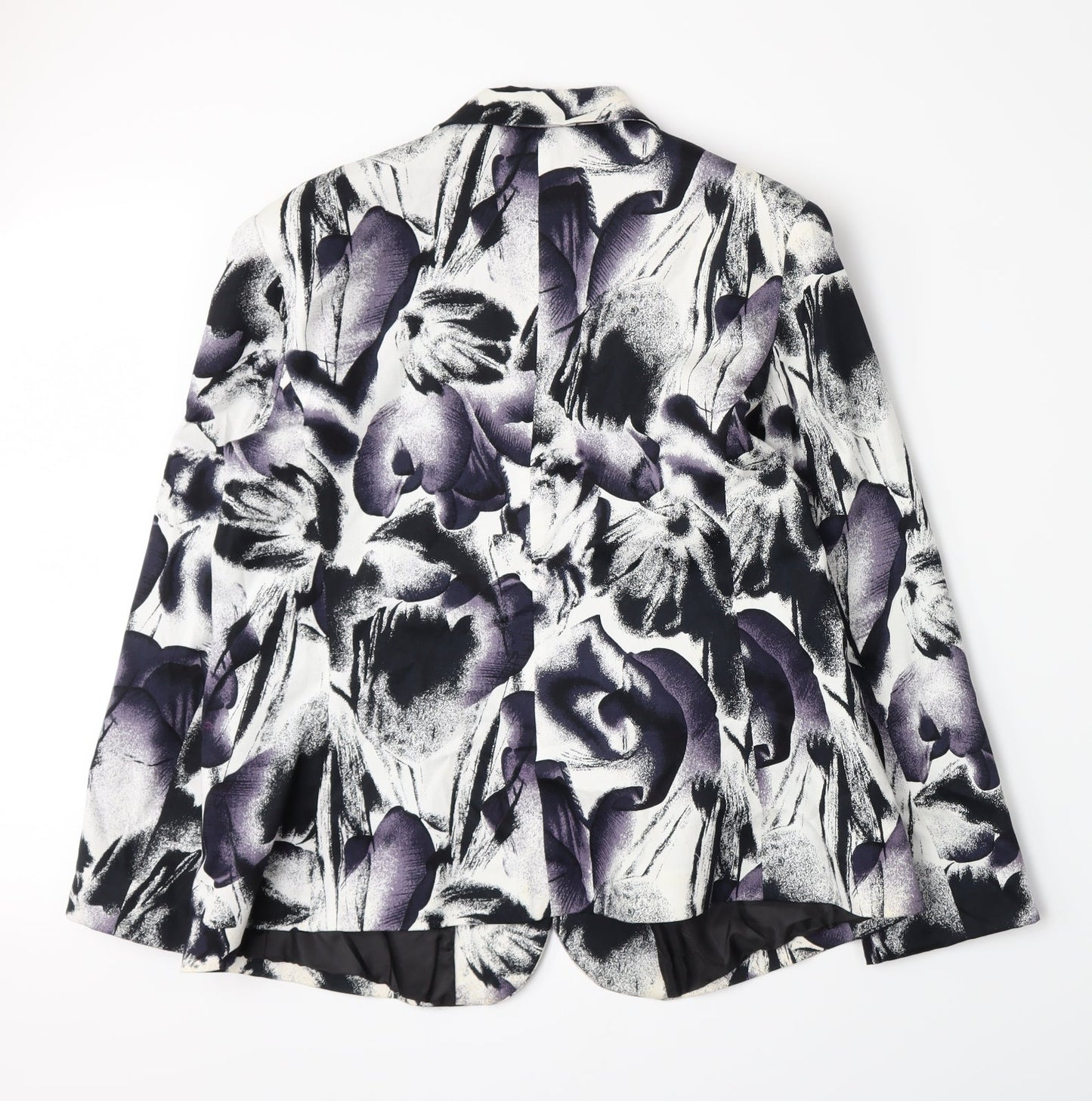 Calessa Womens White Floral  Jacket Blazer Size XL