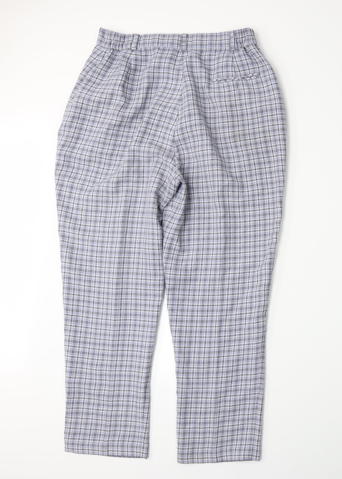 Amy Moore Womens Blue Plaid  Trousers  Size 14 L27 in