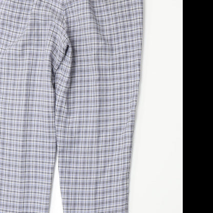 Amy Moore Womens Blue Plaid  Trousers  Size 14 L27 in