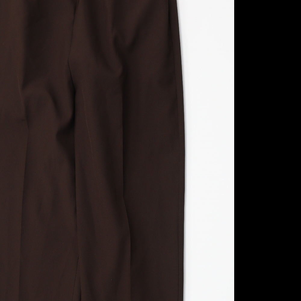 Womens UK Size 16 Preworn Regular Fit  Brown Trousers