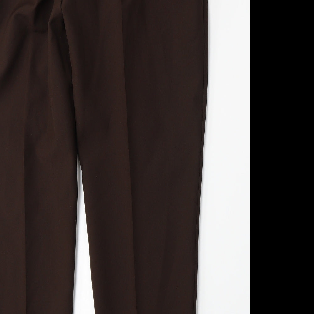 Womens UK Size 16 Preworn Regular Fit  Brown Trousers