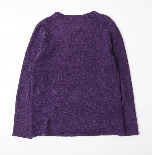 Fay Louise Womens Purple  Knit Pullover Jumper Size S