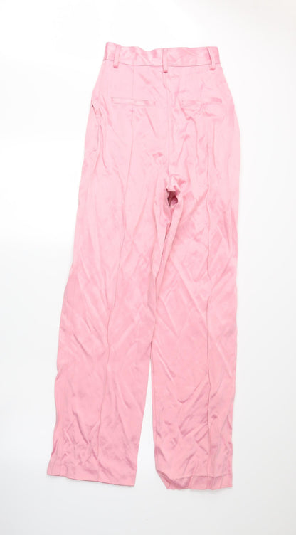 Womens UK Size 4 H&M Regular Fit  Pink Trousers