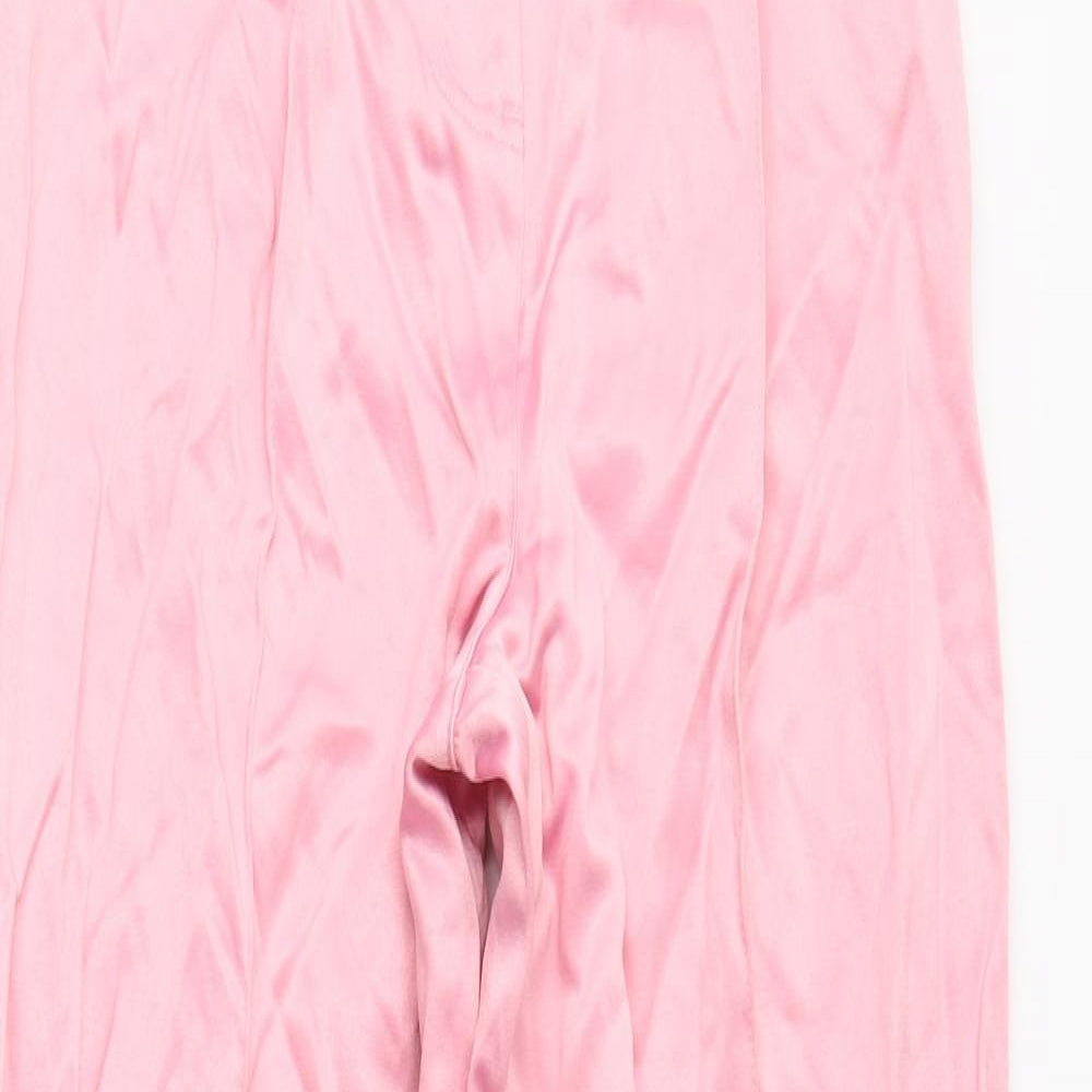 Womens UK Size 4 H&M Regular Fit  Pink Trousers