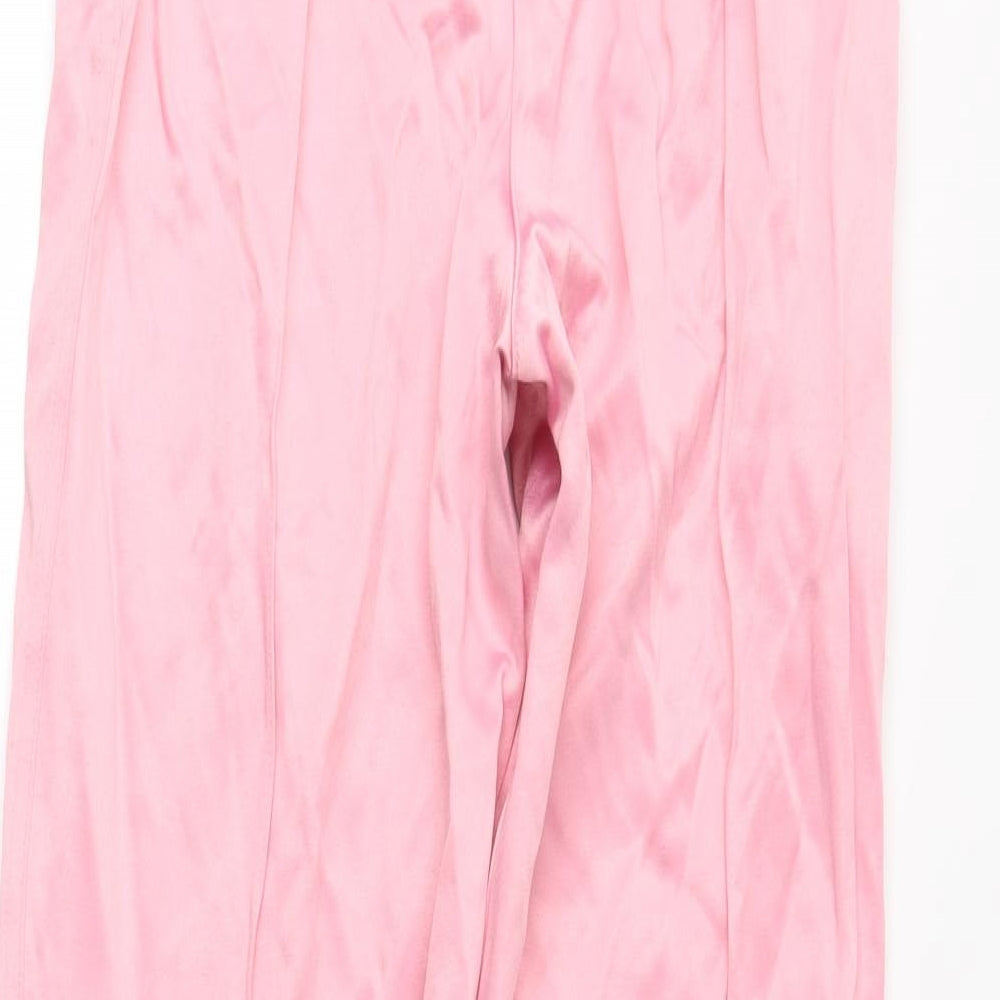 Womens UK Size 4 H&M Regular Fit  Pink Trousers