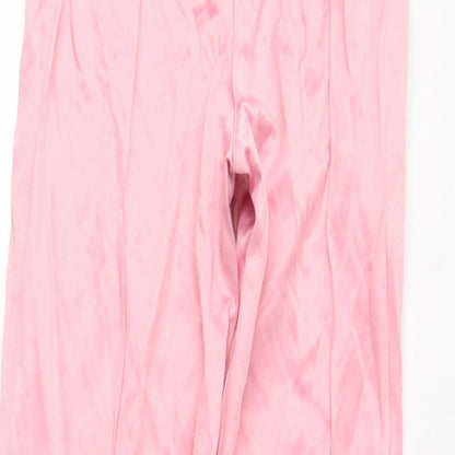 Womens UK Size 4 H&M Regular Fit  Pink Trousers