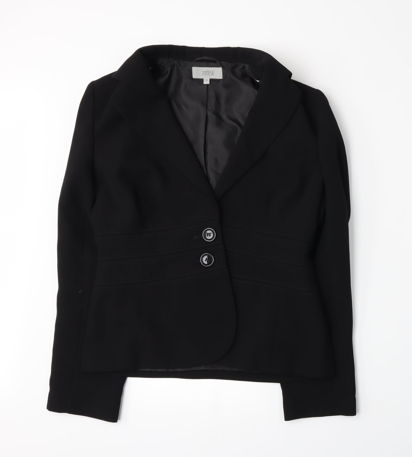Marks and Spencer Womens Black   Jacket Blazer Size 12