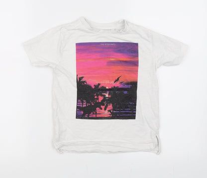 Next Boys White   Basic T-Shirt Size 5 Years