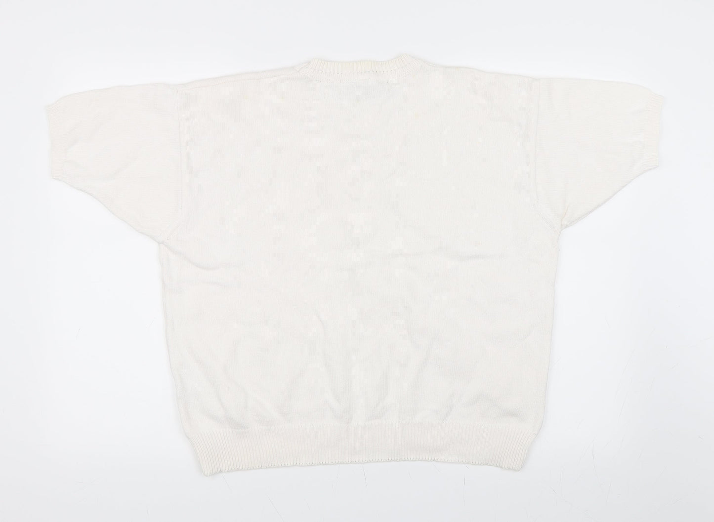 Compliments Womens White   Pullover Jumper Size L
