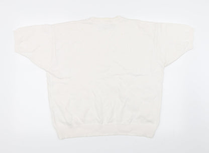 Compliments Womens White   Pullover Jumper Size L