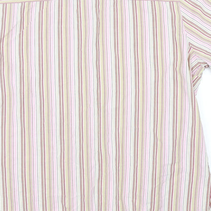 Hucke Women Womens Pink Striped  Basic Button-Up Size 18