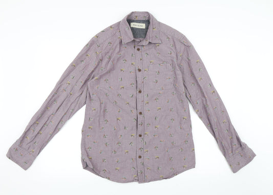 River Island Mens Purple Animal Print   Button-Up Size S