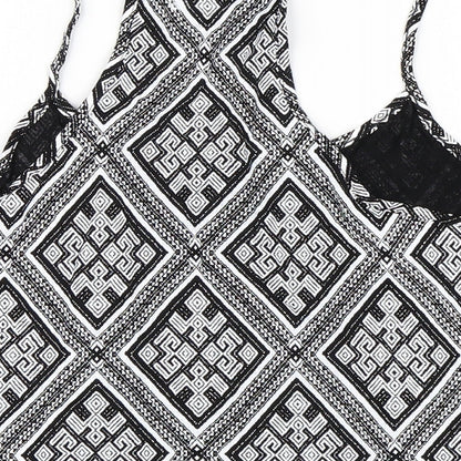 XXI Womens Black Geometric  Cropped Tank Size L