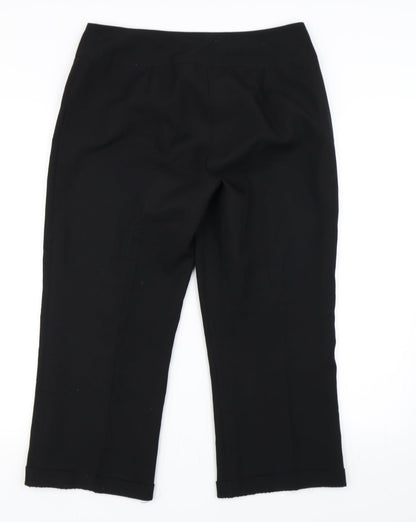 AMARANTO Womens Black   Trousers  Size 12 L21 in