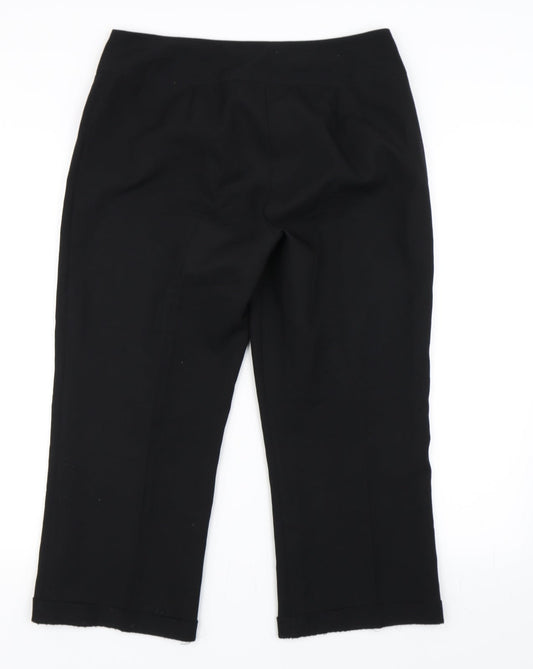 AMARANTO Womens Black   Trousers  Size 12 L21 in