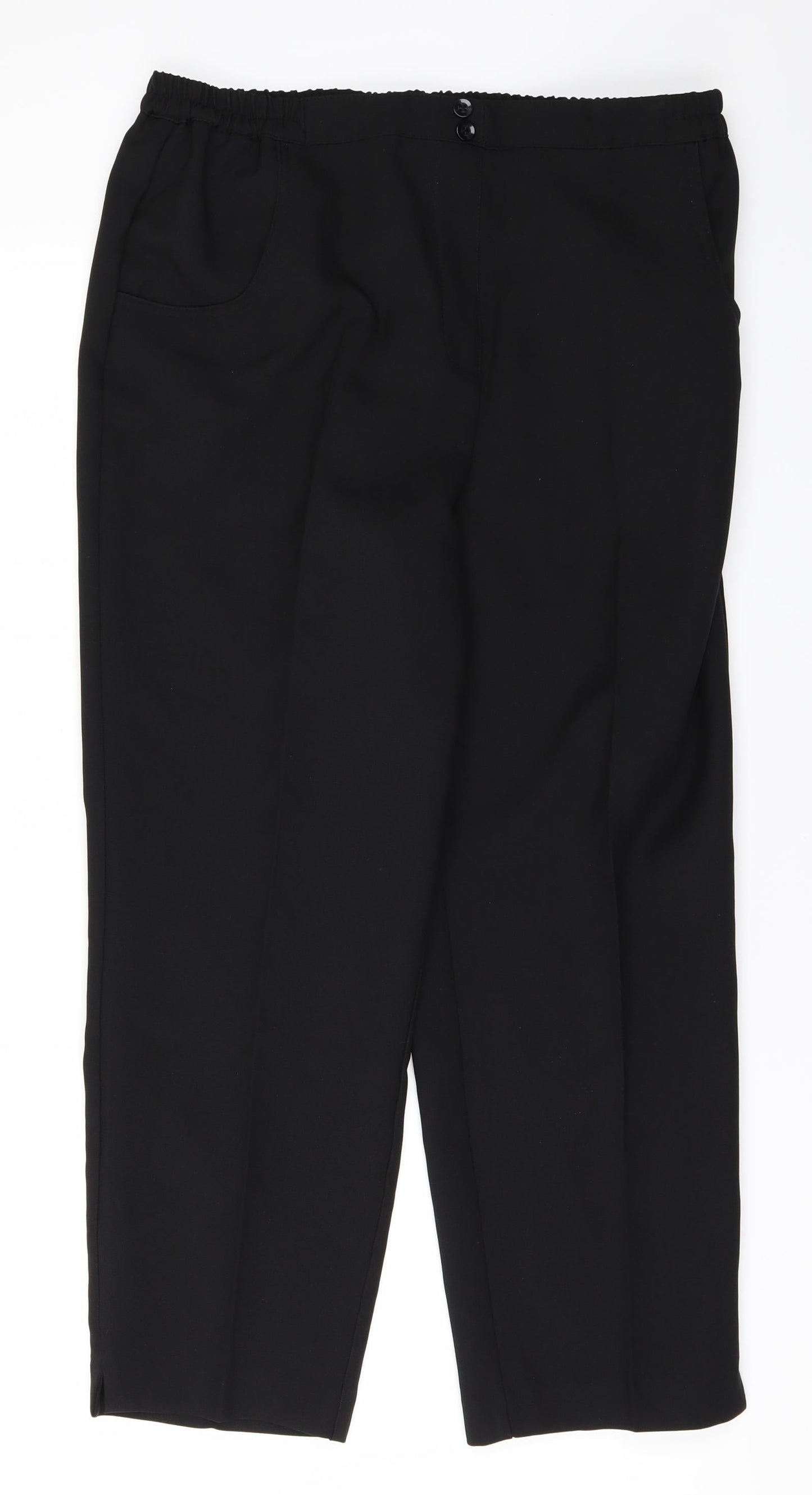 Womens UK Size 16 Special Collection Regular Fit  Black Trousers