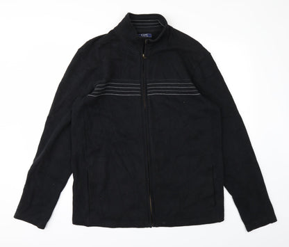 Easy Mens Black   Full Zip Jumper Size M