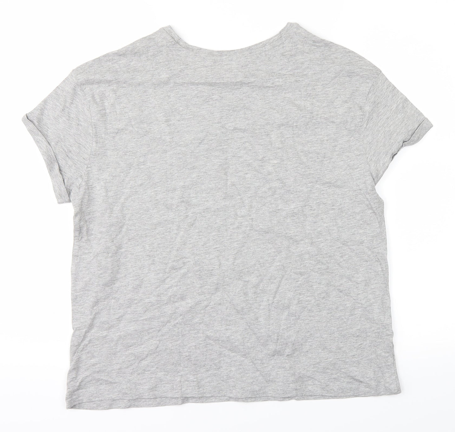 Womens UK Size M Marks and Spencer Grey Basic T-Shirt