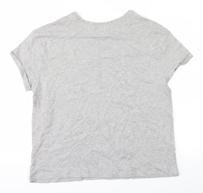 Womens UK Size M Marks and Spencer Grey Basic T-Shirt