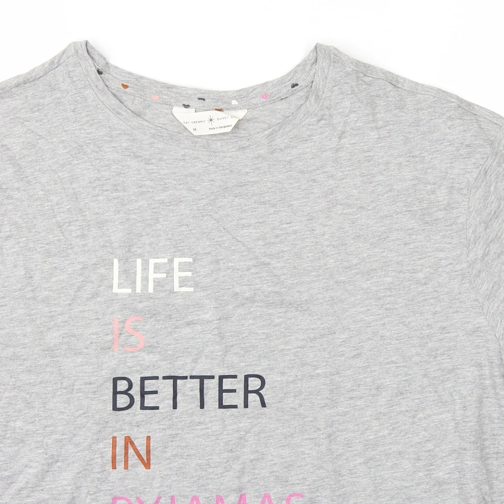 Womens UK Size M Marks and Spencer Grey Basic T-Shirt