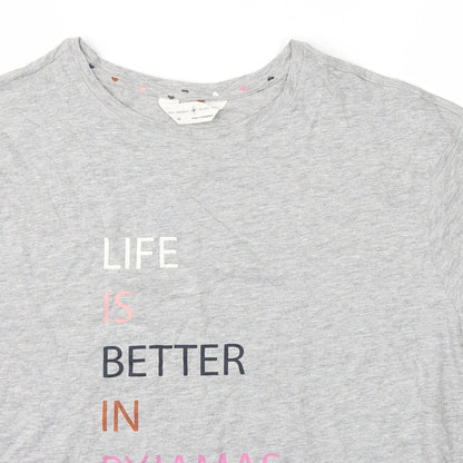 Womens UK Size M Marks and Spencer Grey Basic T-Shirt