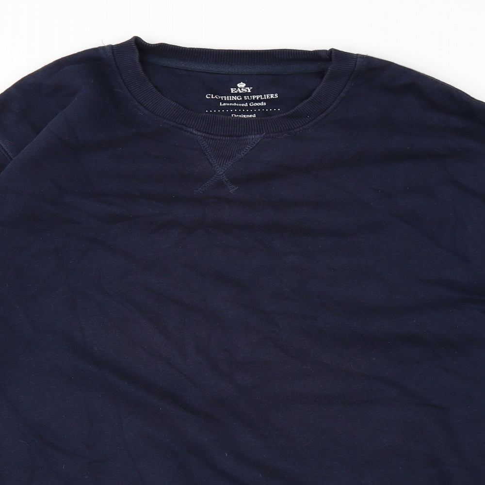 Easy Mens Blue   Pullover Jumper Size L